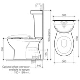 CAROMA Profile 5 Toilet Suite Deluxe With Integrated Hand Basin